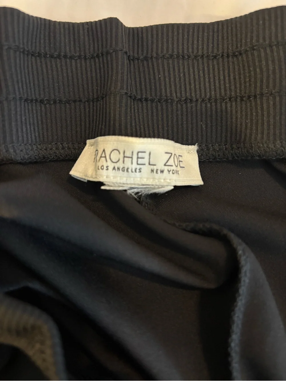 Rachel Zoe Black Pull-On Jogger Pants Zip Pockets Estimated XXL